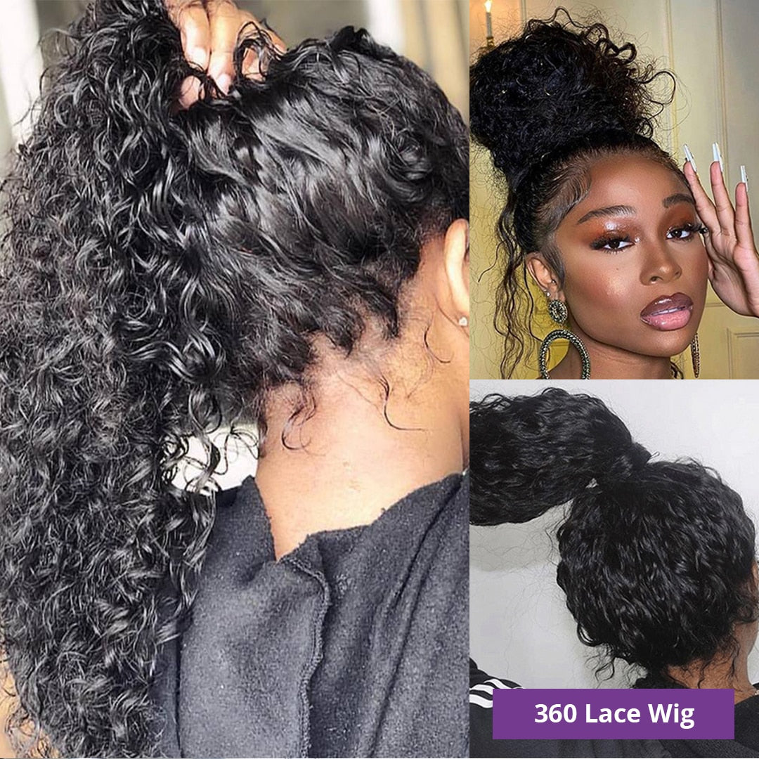 Glueless Water Wave Lace Closure Wig - Human Hair Wigs