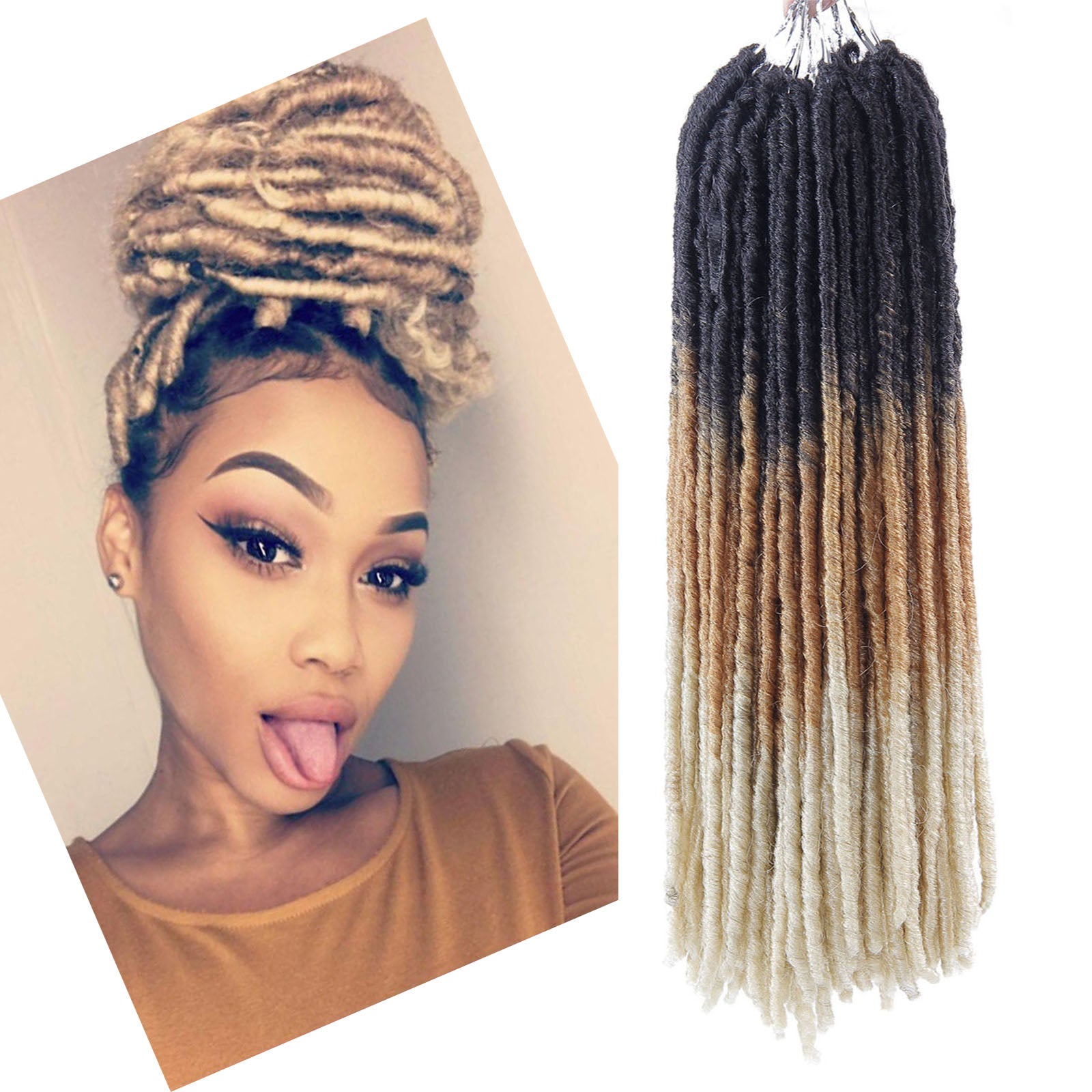 Synthetic Crochet Braids Extensions - Goddess Faux Locs