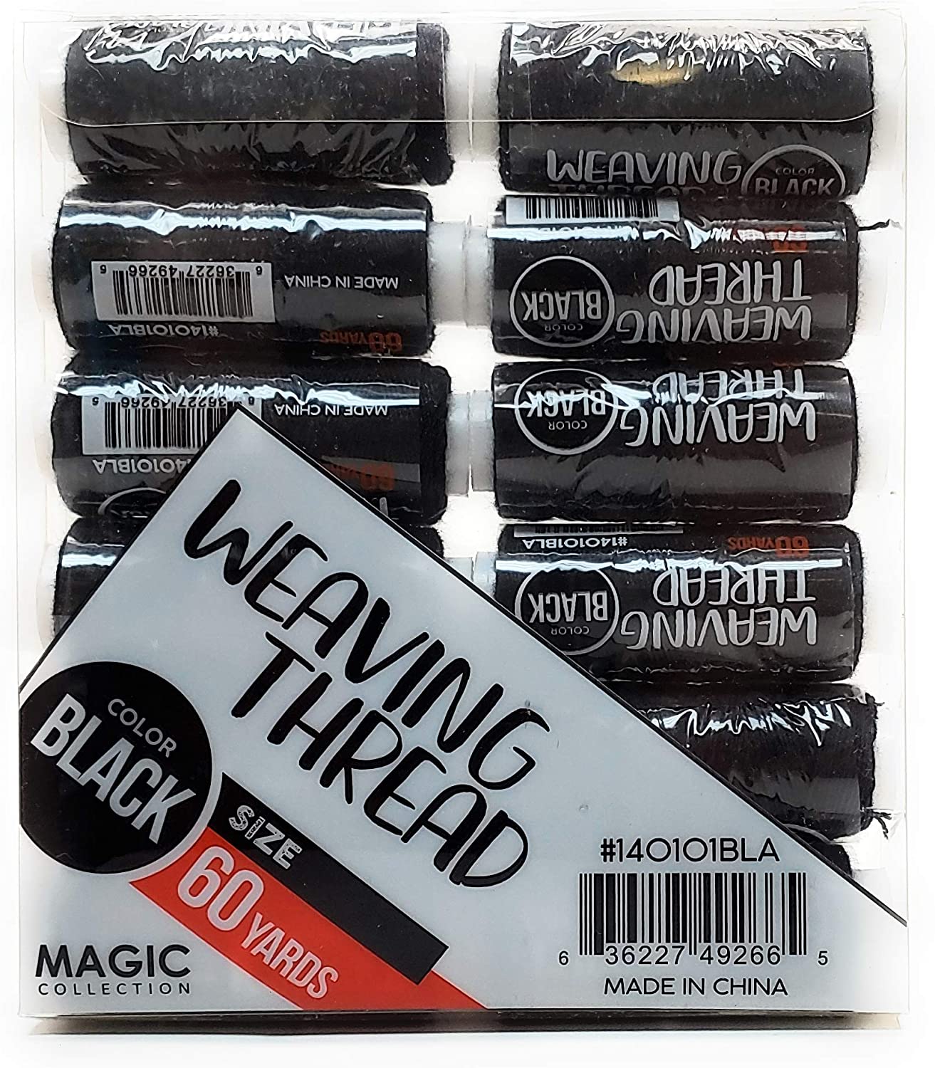 MAGIC COLLECTION - Weaving Jumbo Thread BLACK 60 Yards