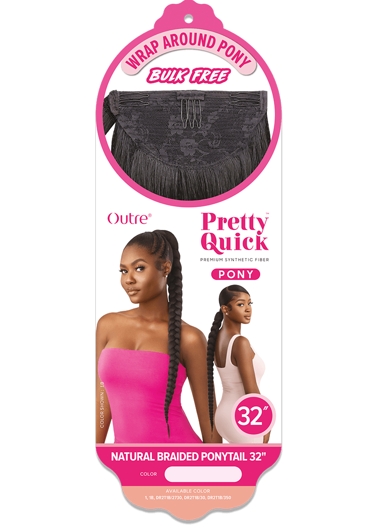 OUTRE - PRETTY QUICK - WRAP PONY - NATURAL BRAIDED PONYTAIL 32