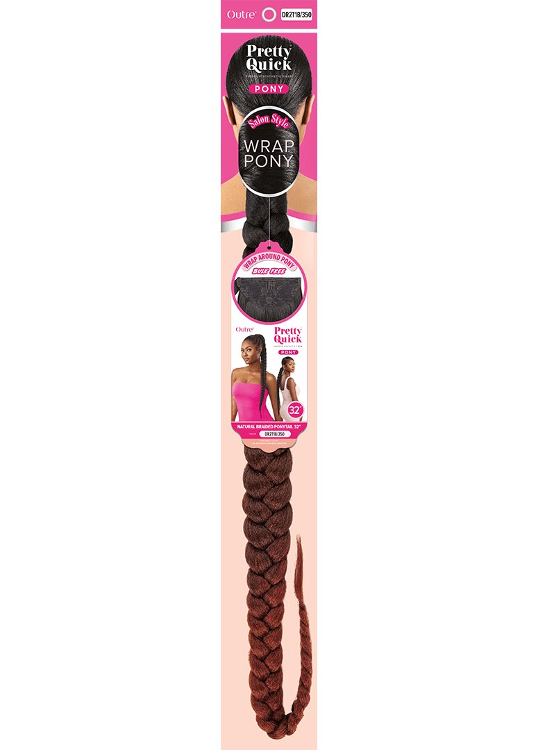 OUTRE - PRETTY QUICK - WRAP PONY - NATURAL BRAIDED PONYTAIL 32