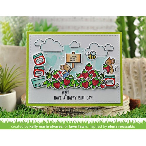 Lawn Fawn Set Berry Special Clear Stamps and Dies