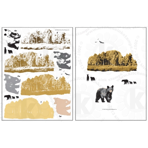 Kitchen Sink Stamps Bear In The Woods kss071*