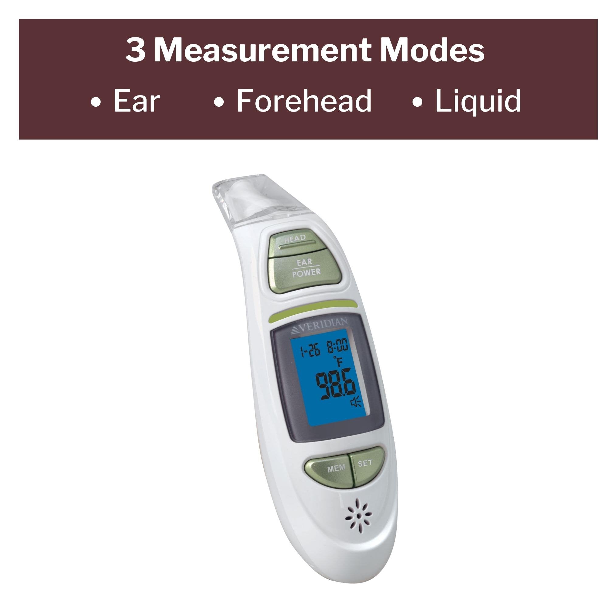 Veridian Infrared Thermometer, Tympanic Ear Digital Talking Thermometer (24 Units)