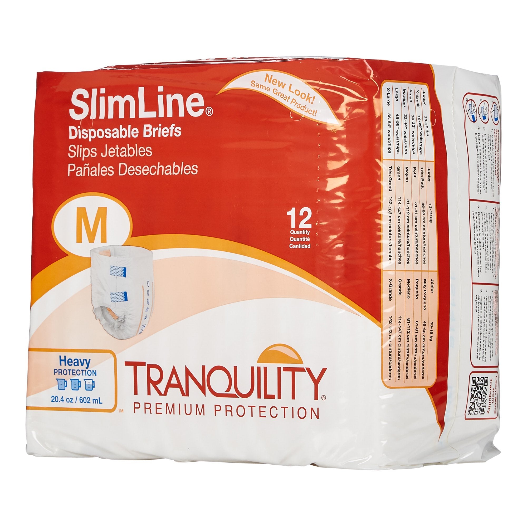 Tranquility? SlimLine? Medium Incontinence Briefs - Heavy Absorbency