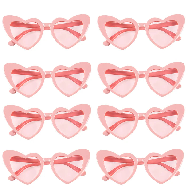 6/8-Pair Vintage Heart Shaped Sunglasses Bachelorette Party Bride Bridesmaid Sunglasses Wedding Bridal Shower Party Favors Gifts