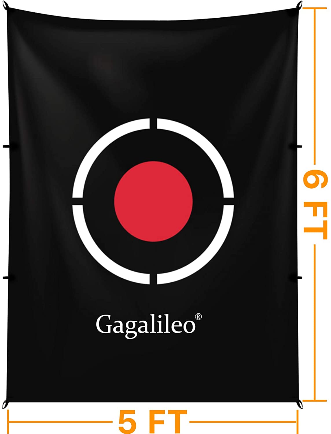 5x6 Galileo Backyard Driving PVC Black Circle Style Target/ Black