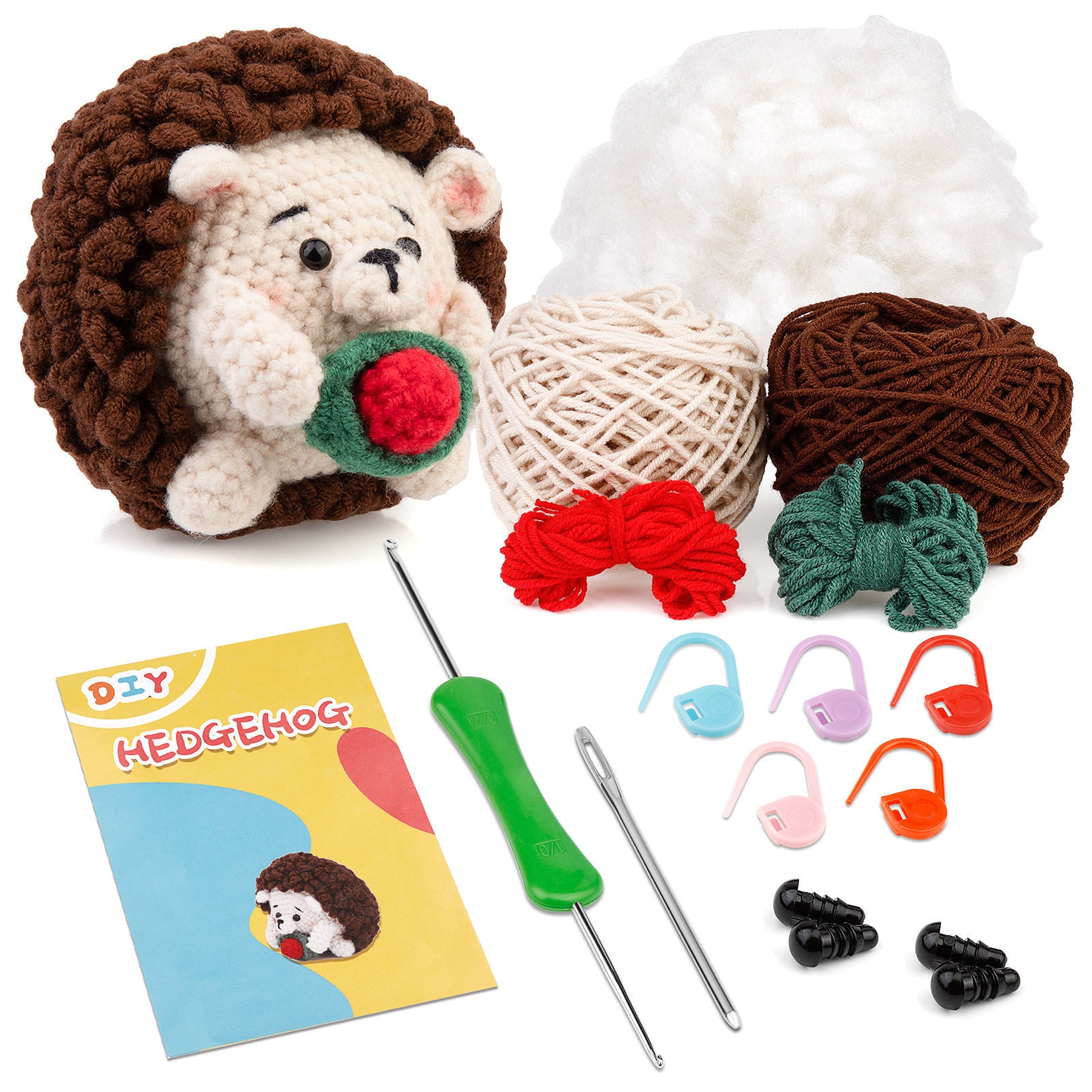 Hedgehog with Strawberry Crochet Kit for Beginners