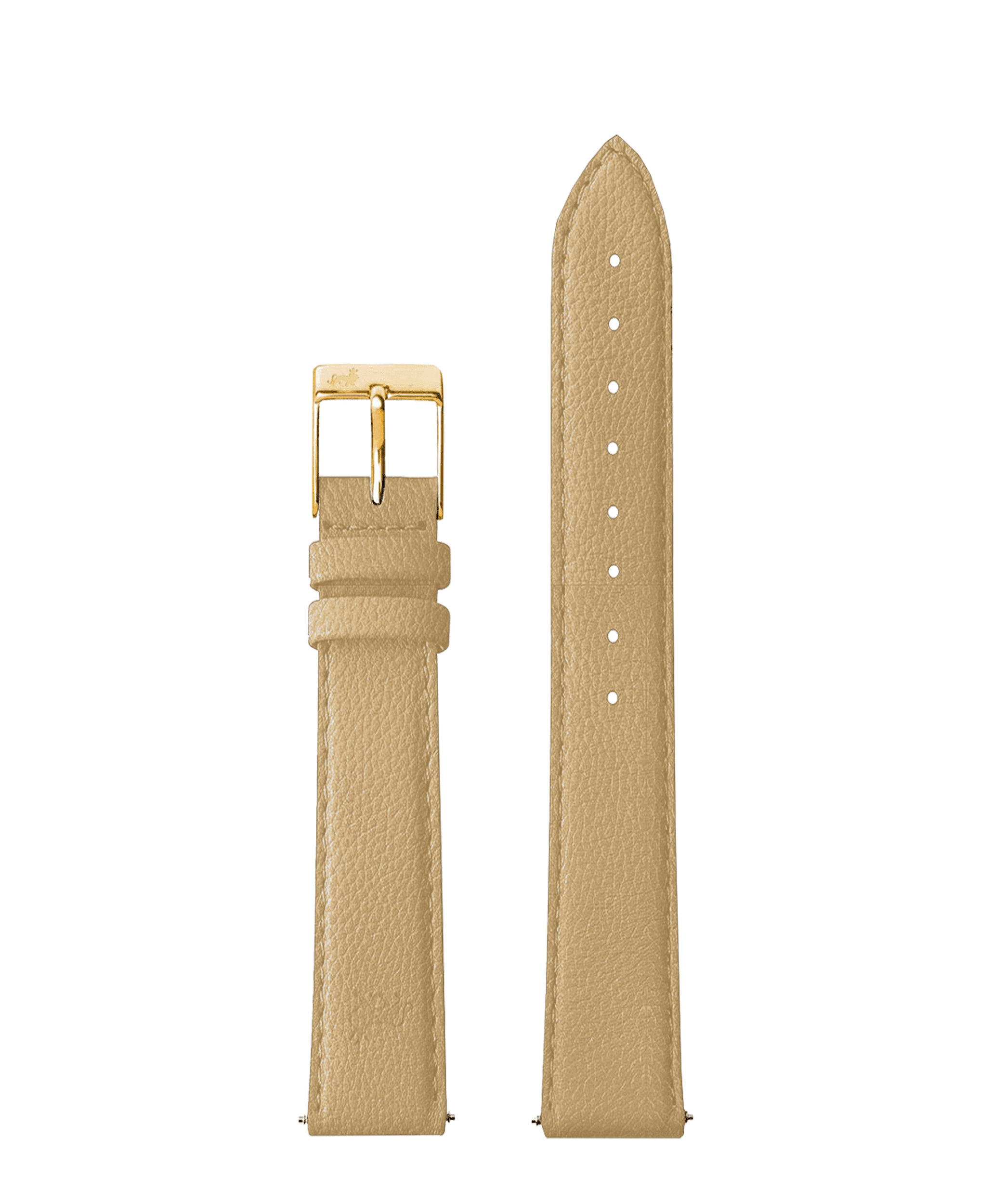 18mm Beige Strap with Gold Buckle