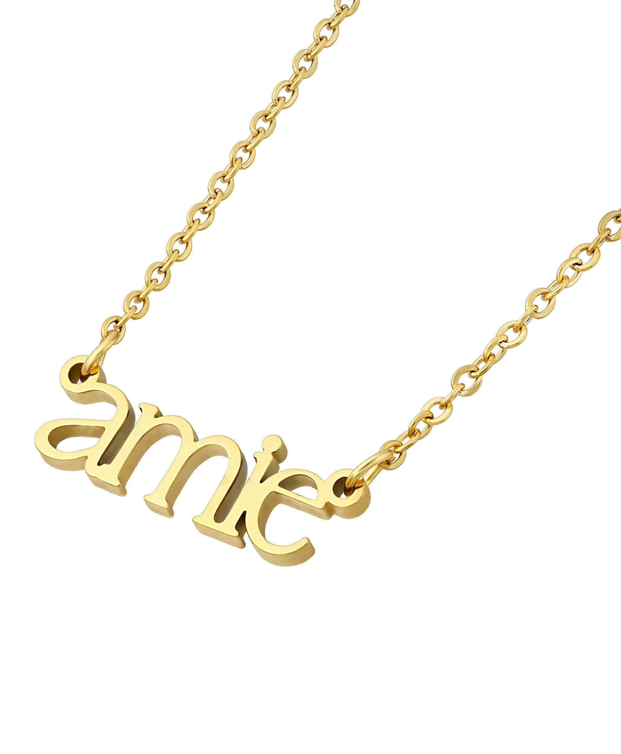 Sleek Name Necklace 18ct Gold Vermeil