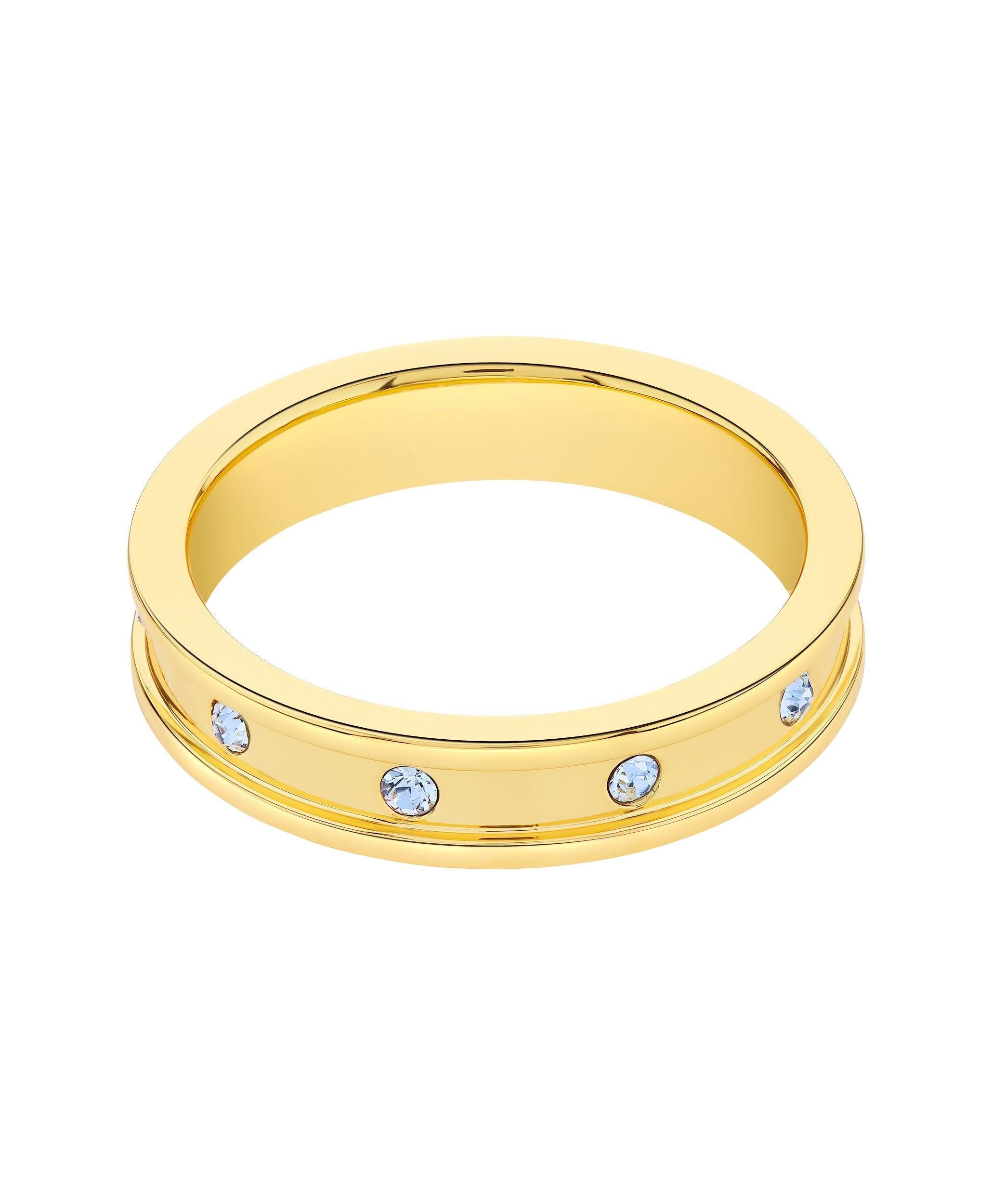 Eevi Ring Blue 18ct Gold Plated