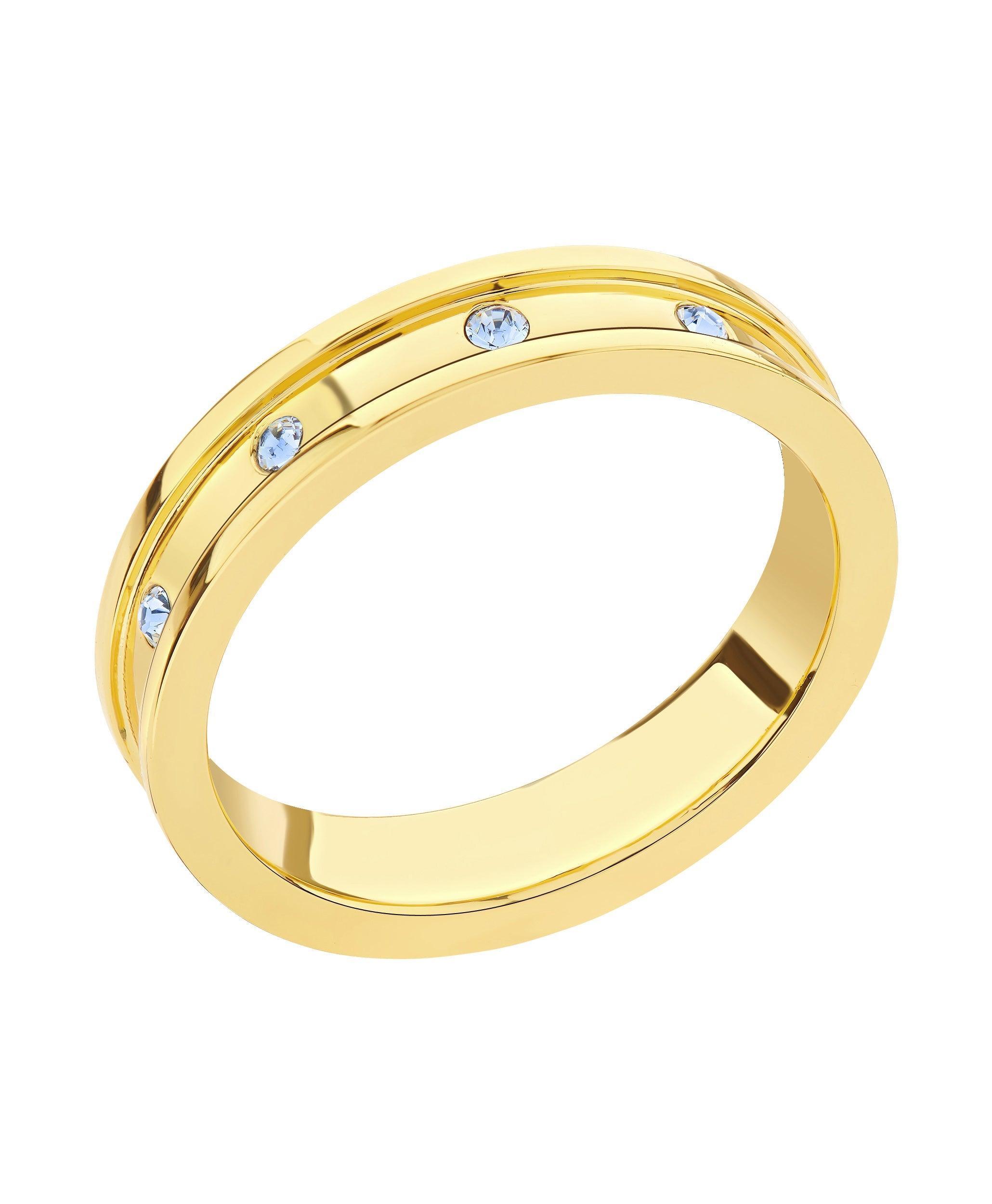 Eevi Ring Blue 18ct Gold Plated