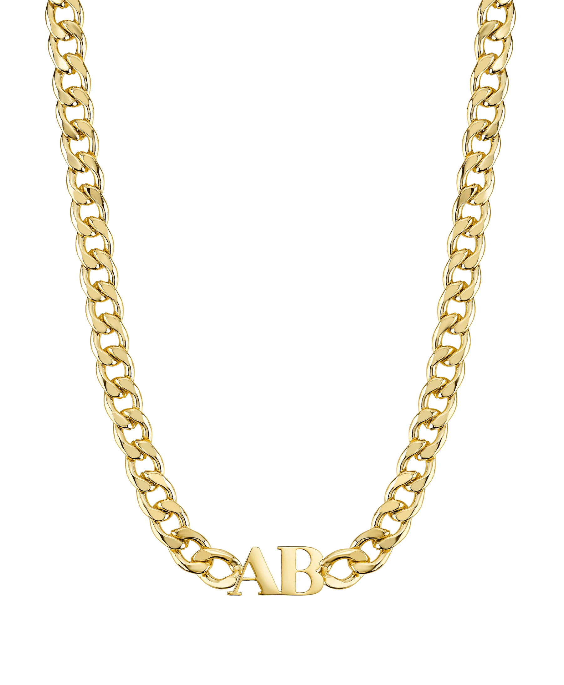 Bold Letters Necklace 18ct Gold Vermeil