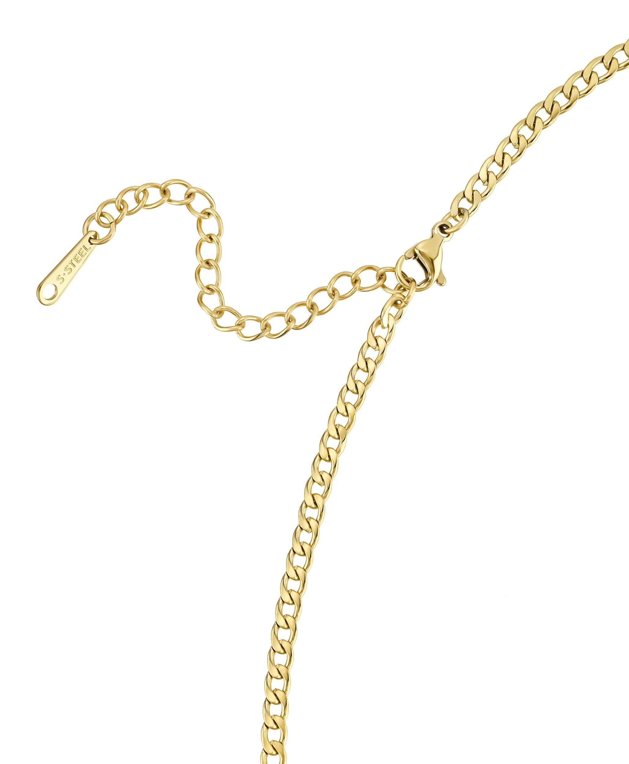 Curb Initial Necklace 18ct Gold Vermeil
