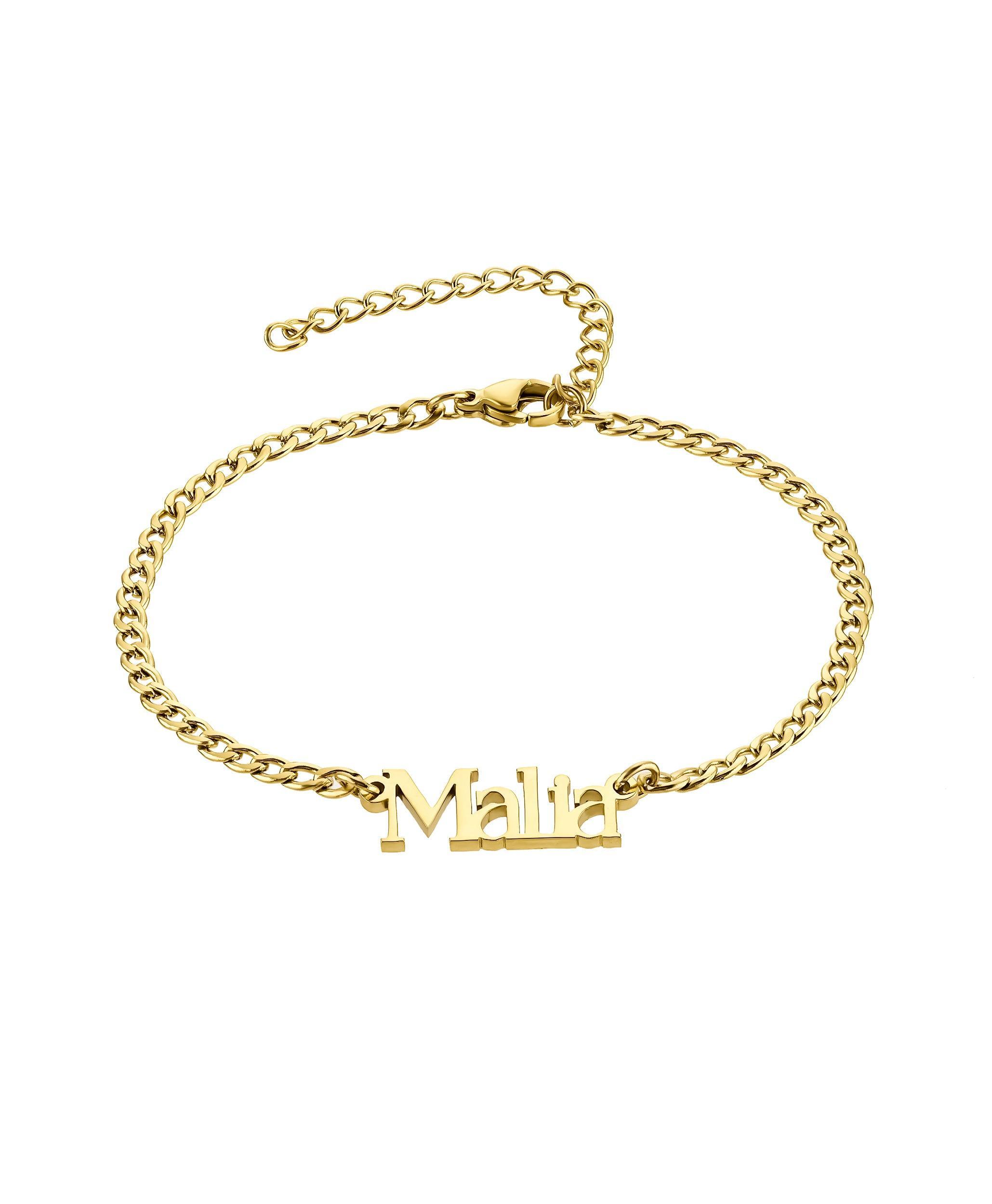 Curb Name Bracelet 18ct Gold Vermeil