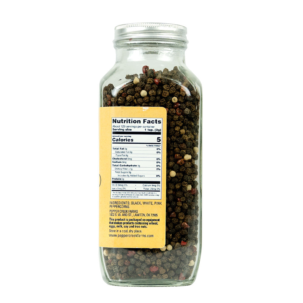 Pepper Creek Farms Mixed Peppercorns Kosher Certified With A Strong Taste 9.06oz