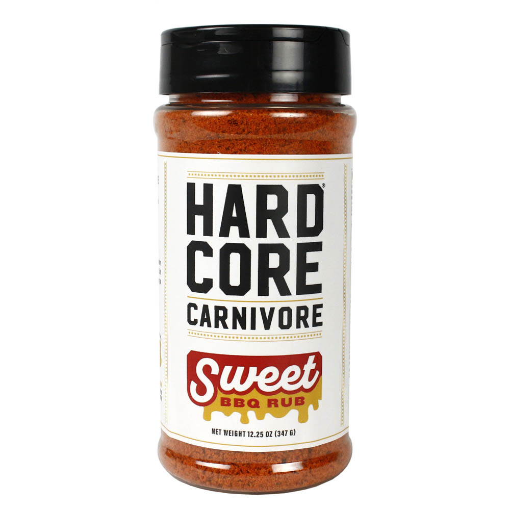 Hardcore Carnivore Sweet BBQ Rub Gluten Free No MSG or Artificial Colors 12oz