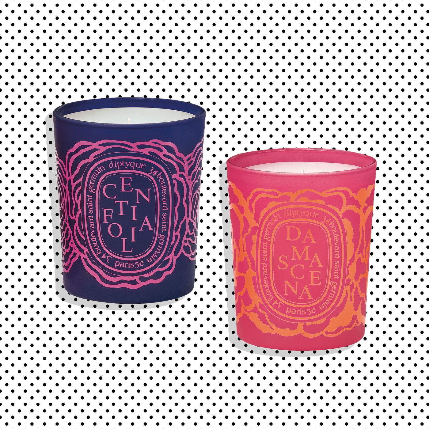 Diptyque Damascena + Centifolia 70g x 2 Candle Set (Limited Edition)