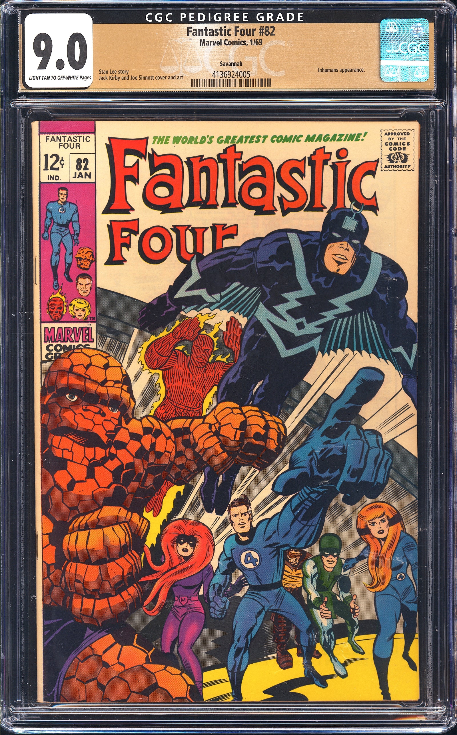 Fantastic Four 82 CGC 9.0 Savannah Pedigree