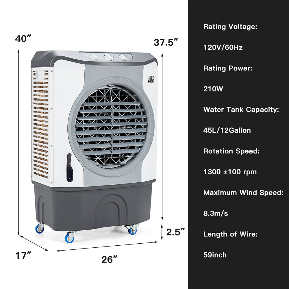 4-In-1 Portable Indoor Outdoor Evaporative Air Cooling Fan, 9740 CFM (91025436)