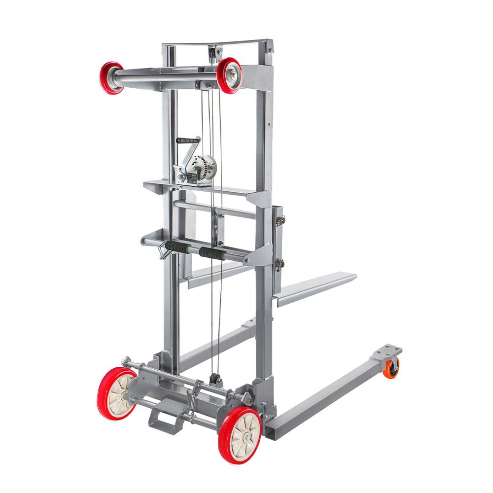 441LBS Heavy Duty Manual Material Stacker Winch Lift, 106.5