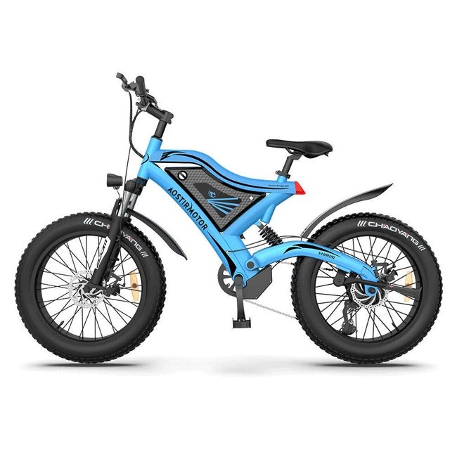 AOSTIRMOTOR S18-Mini 48V15Ah 500W Fat Tire Electric Mountain Bike, 20'