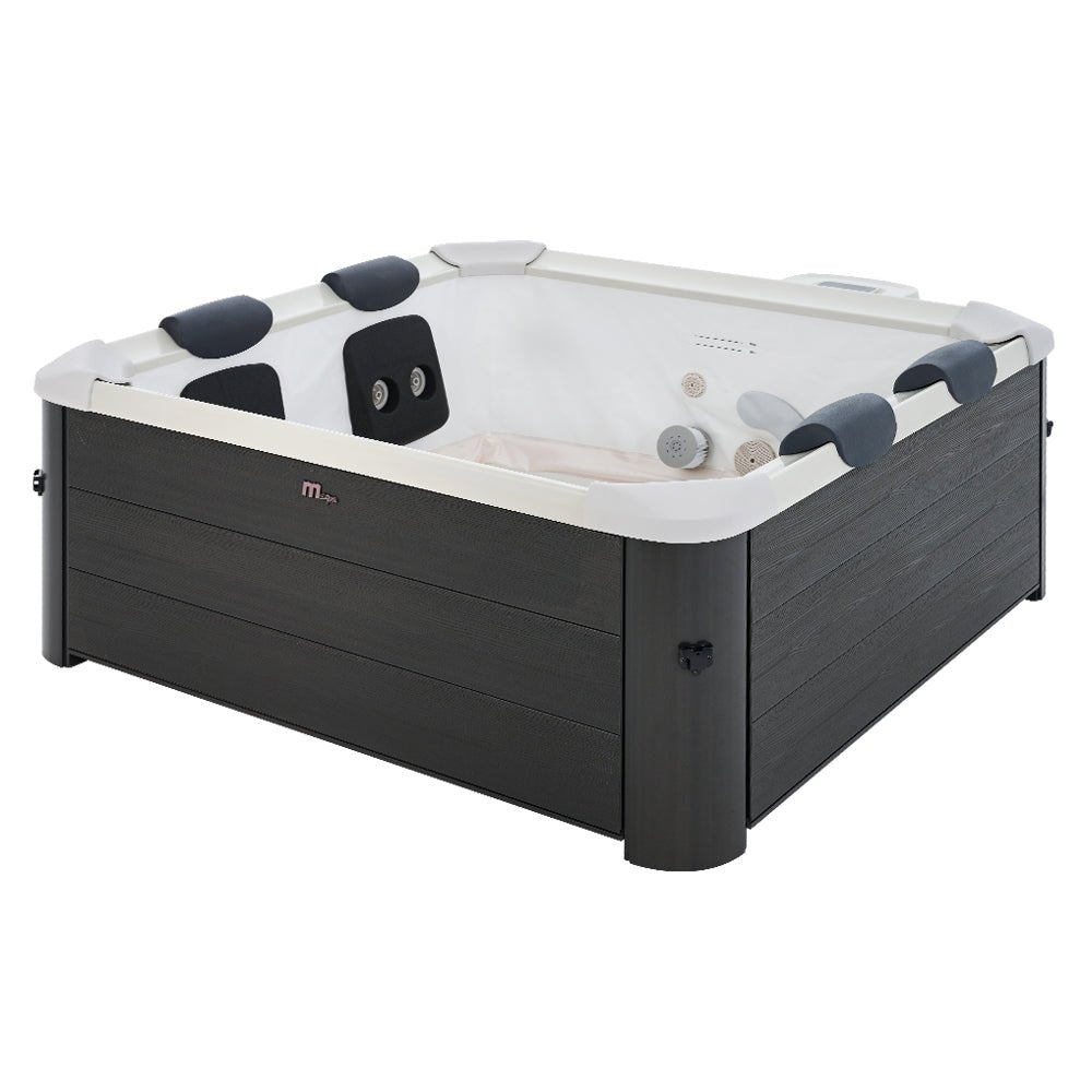 (FREE GIFT - $100 VALUE) MSPA F-OS063W OSLO Supreme 6-Person Square Spa W/ LED Lights & Integrated App Control, 120 Jets (SAK73420)