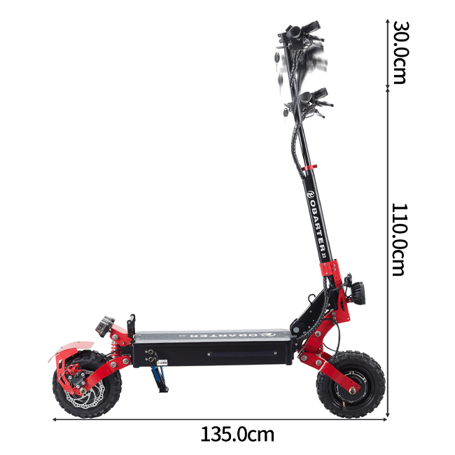 OBARTER X3 48V/21AH 2400W Foldable Electric Off Road Scooter, 53.1