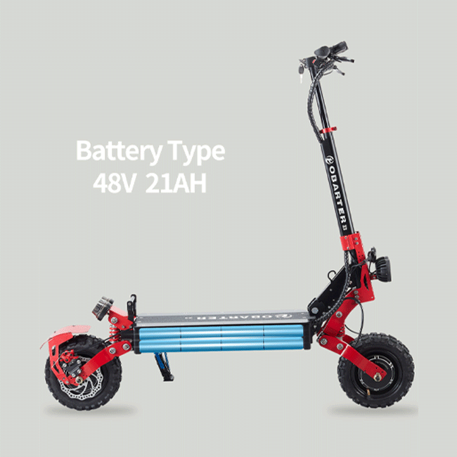 OBARTER X3 48V/21AH 2400W Foldable Electric Off Road Scooter, 53.1