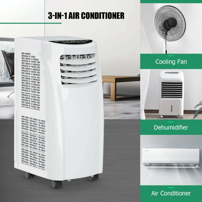 Portable Electric Stand Up AC Unit W/ Sleep Mode & Dehumidifier, 8000 BTU