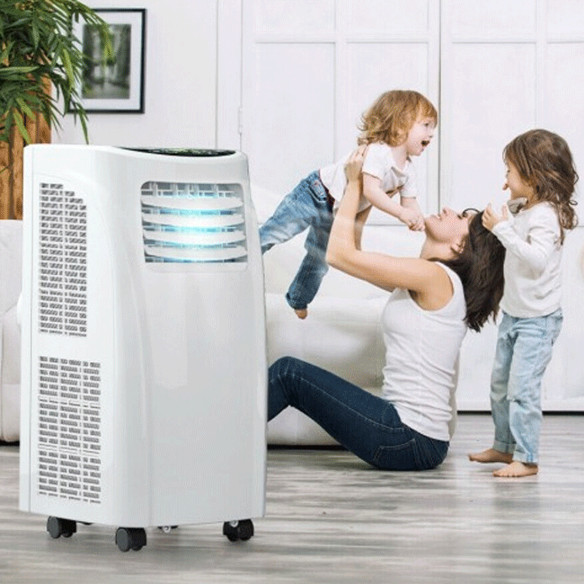 Portable Electric Stand Up AC Unit W/ Sleep Mode & Dehumidifier, 8000 BTU