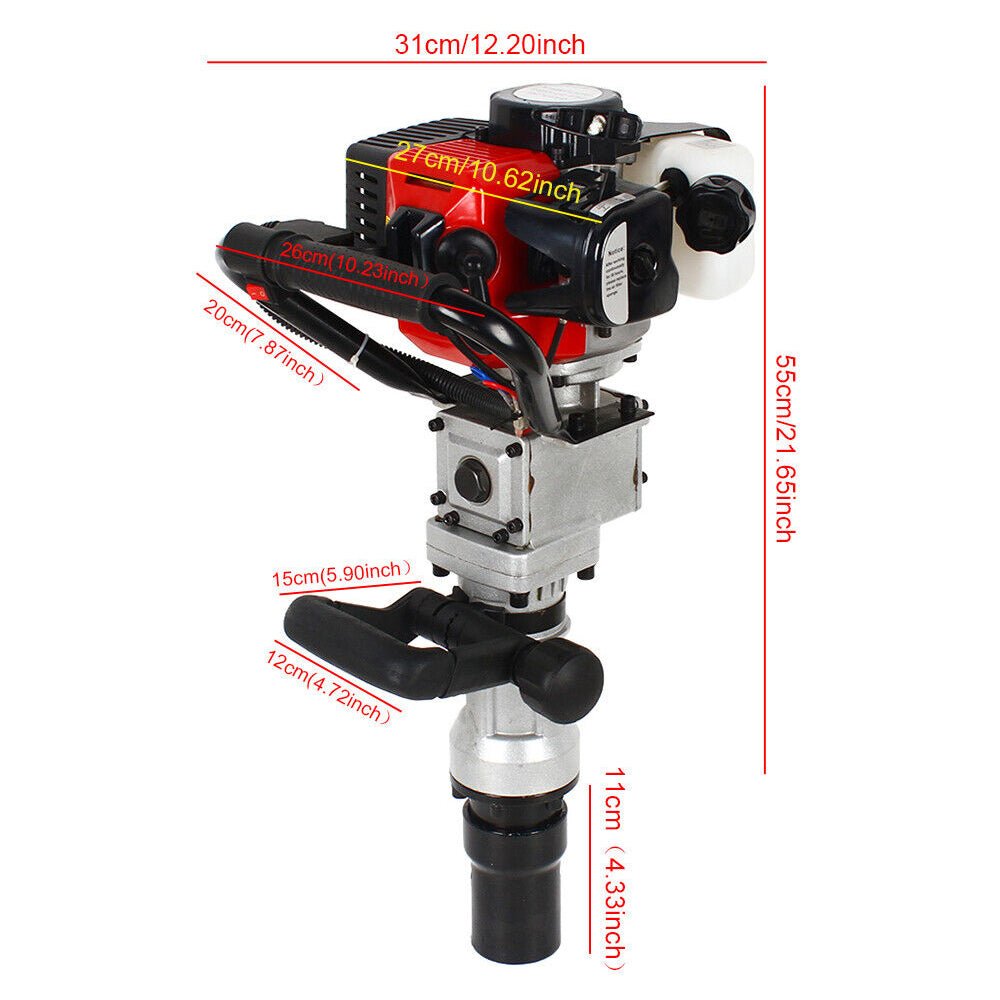 Portable Gas Powered Hydraulic Post Pounder Hole Driver, 1.2HP (98721650)