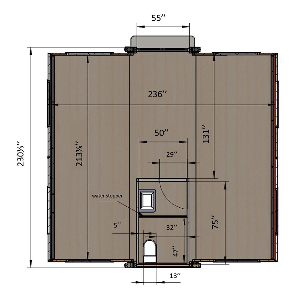 Portable Prefabricated Expandable Tiny House Kit With Restroom, 13x20FT (91735468)