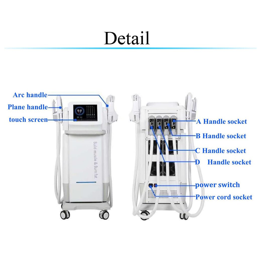 Premium 4-Handle Body, Abdomen And Buttock Muscle Shaping Machine With Trolley (95271463)