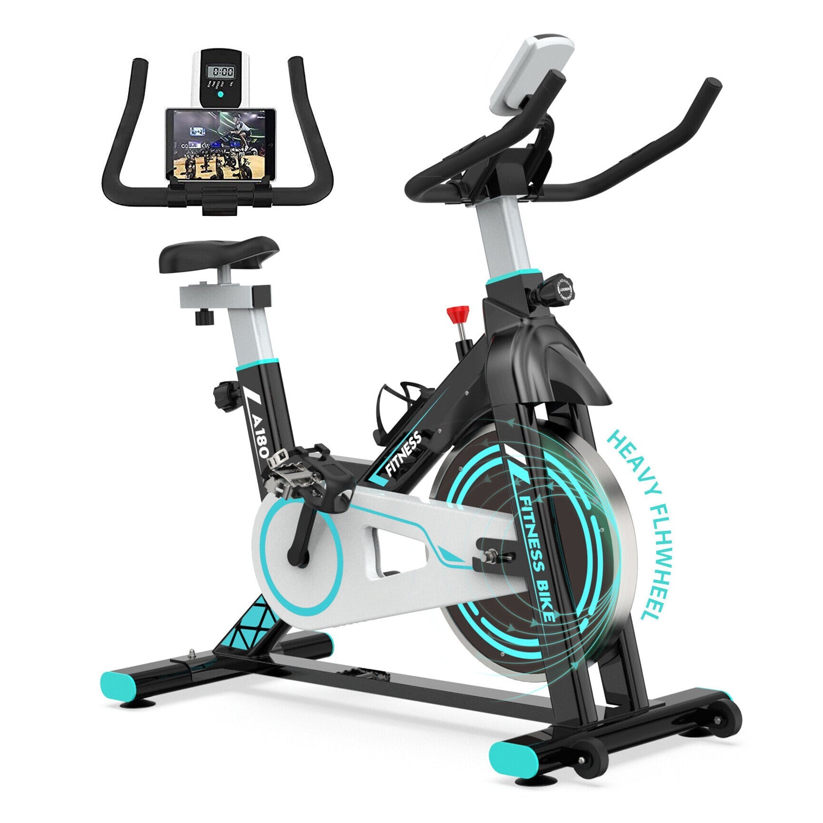 Premium Indoor Stationary Cycling Spin Workout Excercise Bike, 360LBS (95601435)