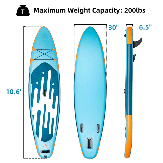 PULUOMIS Inflatable Stand Up Paddle Board W/ Kayak Seat, 10.6FT