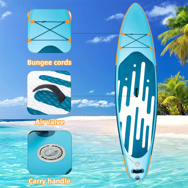 PULUOMIS Inflatable Stand Up Paddle Board W/ Kayak Seat, 10.6FT