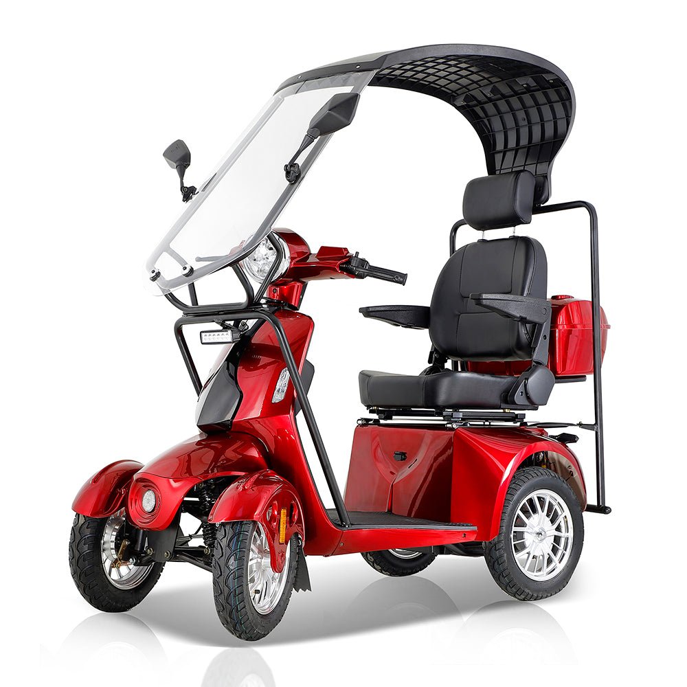 ZVG 600W 60V/20AH Four-Wheel Electric Elderly Handicap Adult Mobility Travel Scooter W/ Cover (95716483)