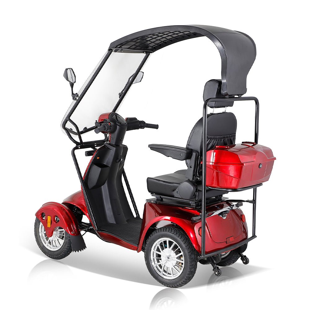 ZVG 600W 60V/20AH Four-Wheel Electric Elderly Handicap Adult Mobility Travel Scooter W/ Cover (95716483)