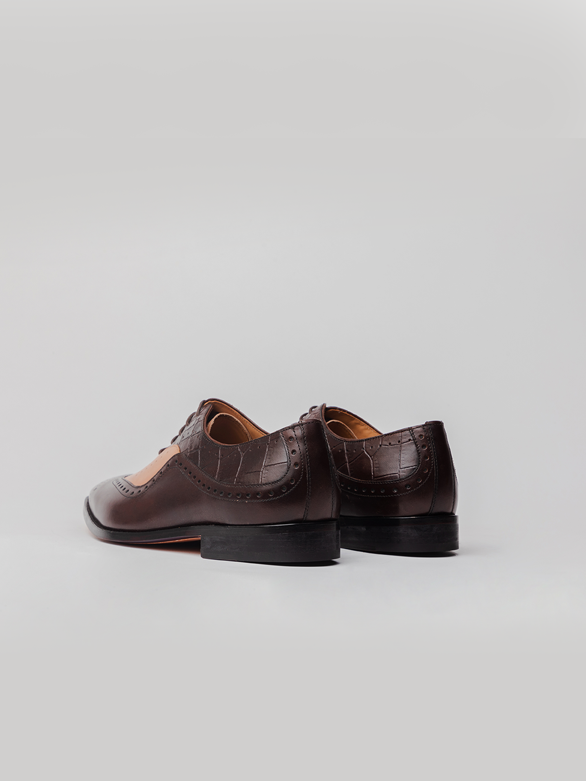 AARON COMBINATION OXFORD - TAN/BROWN