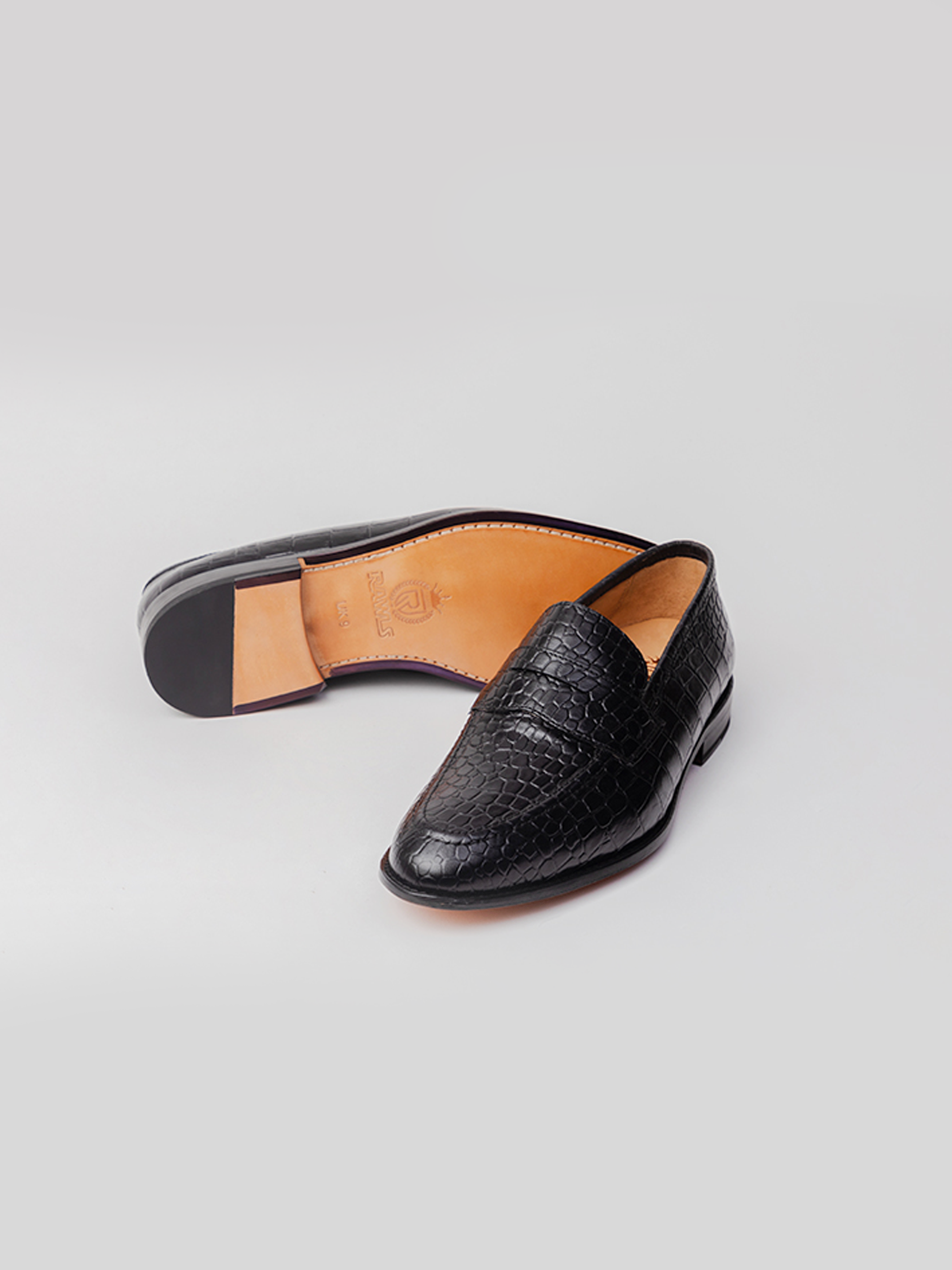 Balaclava Embossed Loafer - Black