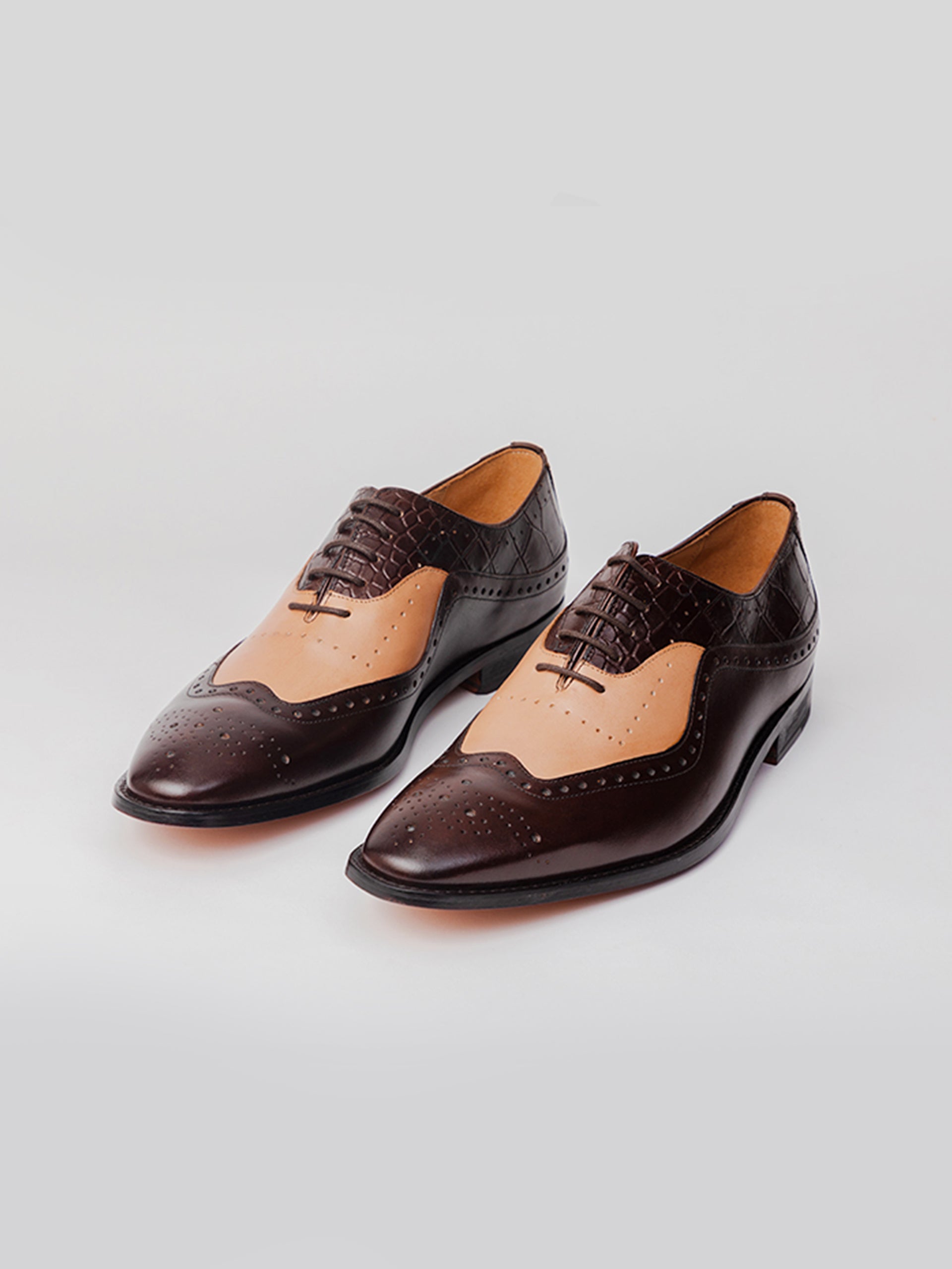 AARON COMBINATION OXFORD - TAN/BROWN