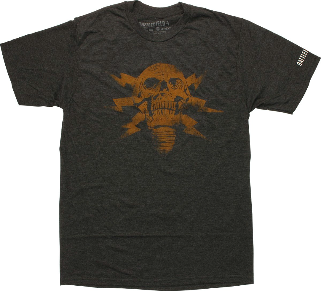 Battlefield 4 lightning skull t- shirt