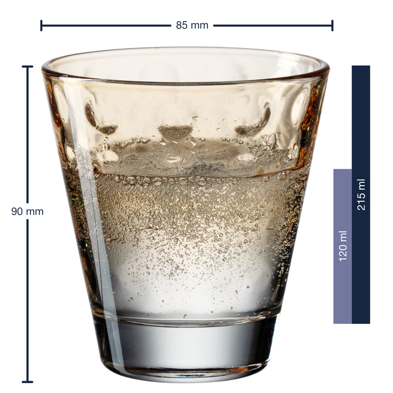 Trinkglas OPTIC 215 ml apricot FC6430