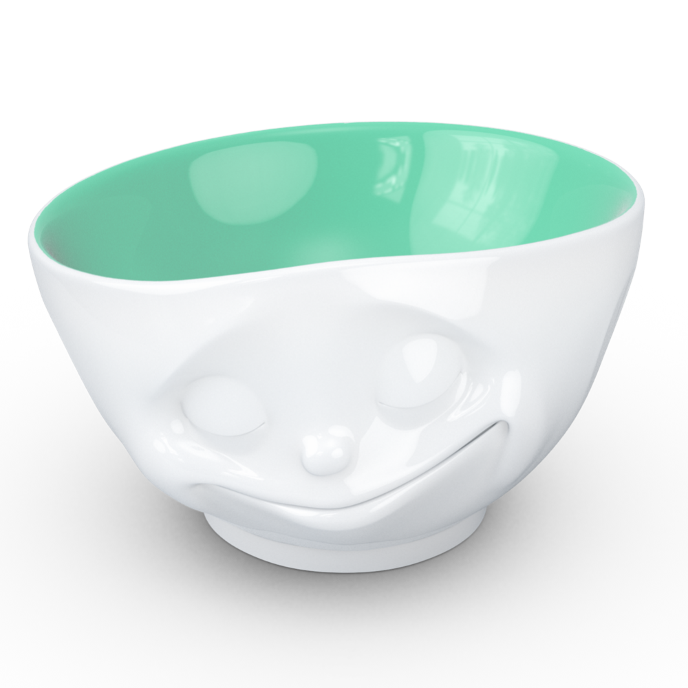 FiftyEight T010416 Schale - Glücklich - 500 ml innen-farbig jade