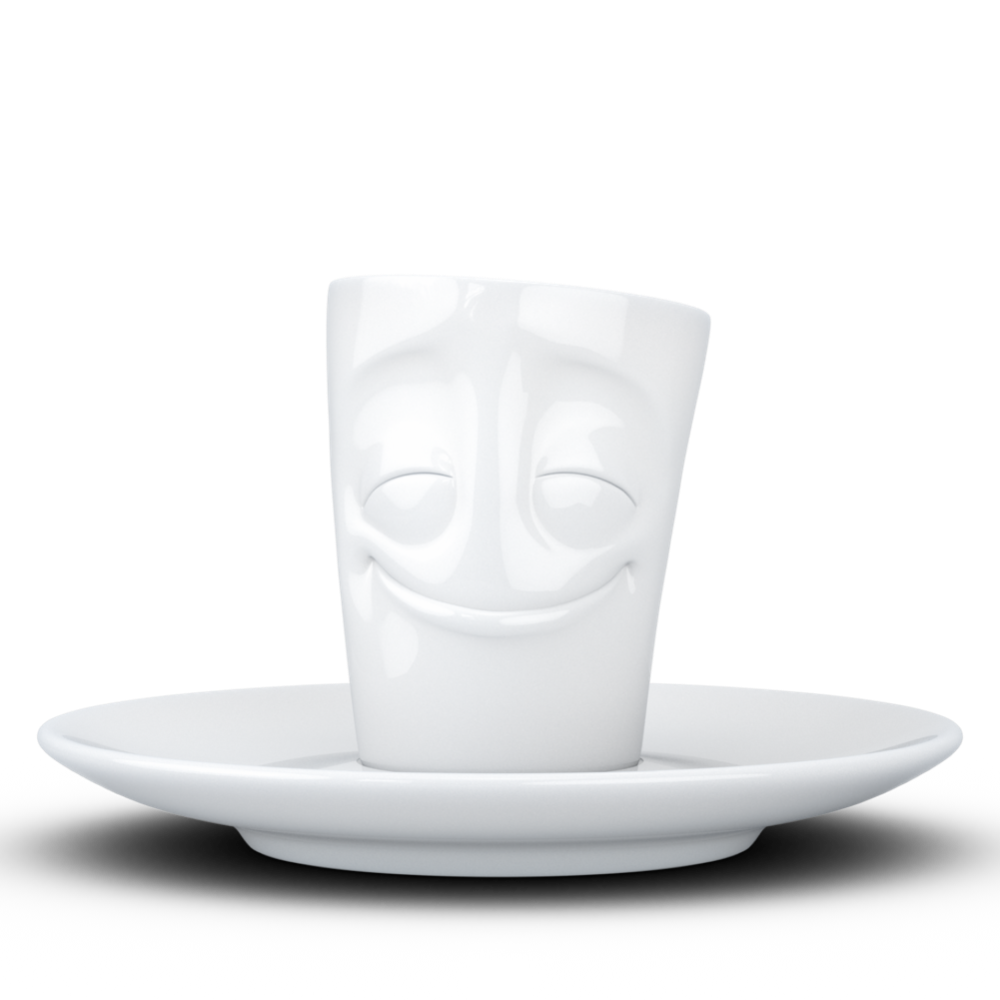 FiftyEight T021201 Espressotasse - Vergnügt - 80 ml weiß