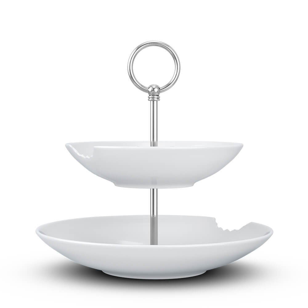 FiftyEight T010101 Food-Tempel - Etagere 2-teilig mit Biss