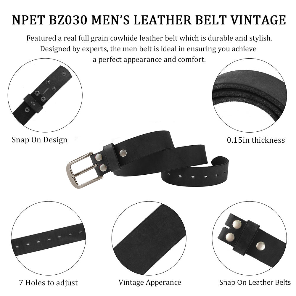 npet leather belt Black