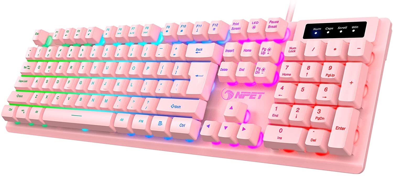 K10 keyboard pink