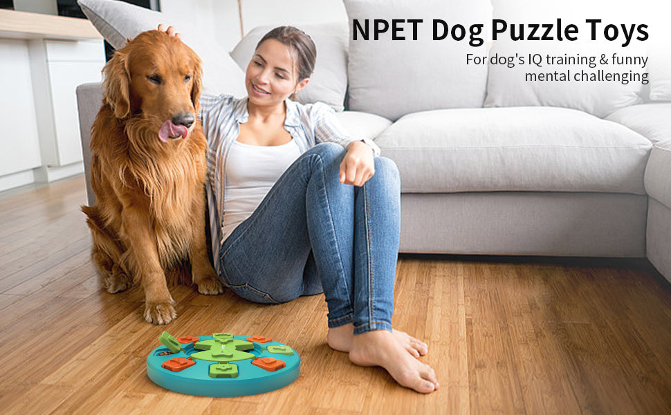 NPET Dog Puzzle Toy, Interactive Dog Toys Dog Enrichment Toys, IQ Training  & Mental Enrichment Pet Toys for Small & Medium Dogs (Green, Level 2) -  Yahoo Shopping
